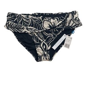 Bleu Rod Beattie Ciao Bella Sarong Hipster Bikini Bottoms Black White Size 8 New